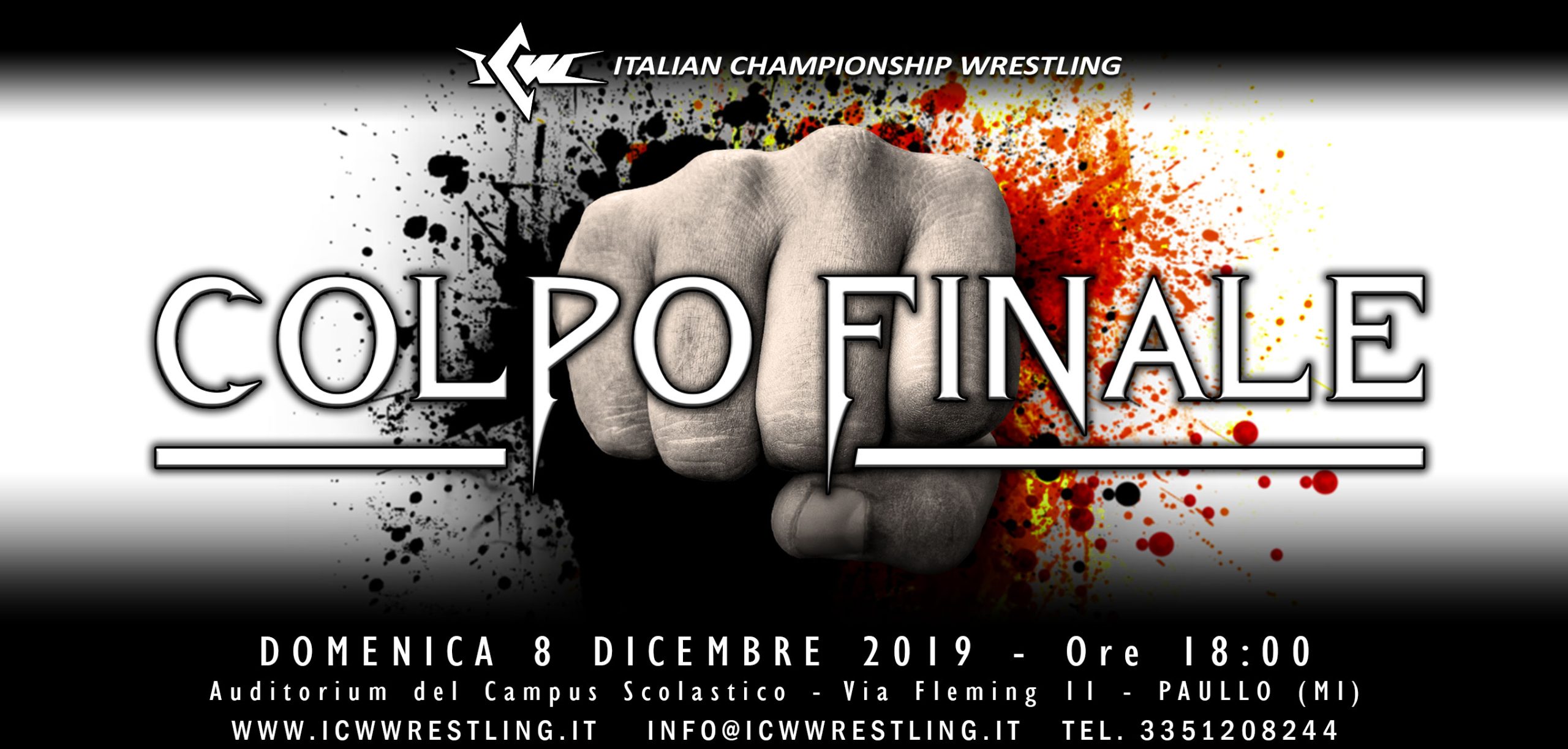 Domenica 8 dicembre la ICW torna a Paullo per Colpo Finale 2019!
