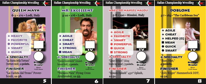 Un'immagine illustrativa dell'espansione del gioco "Face to the Mat" dedicata interamente alla Italian Championship Wrestling