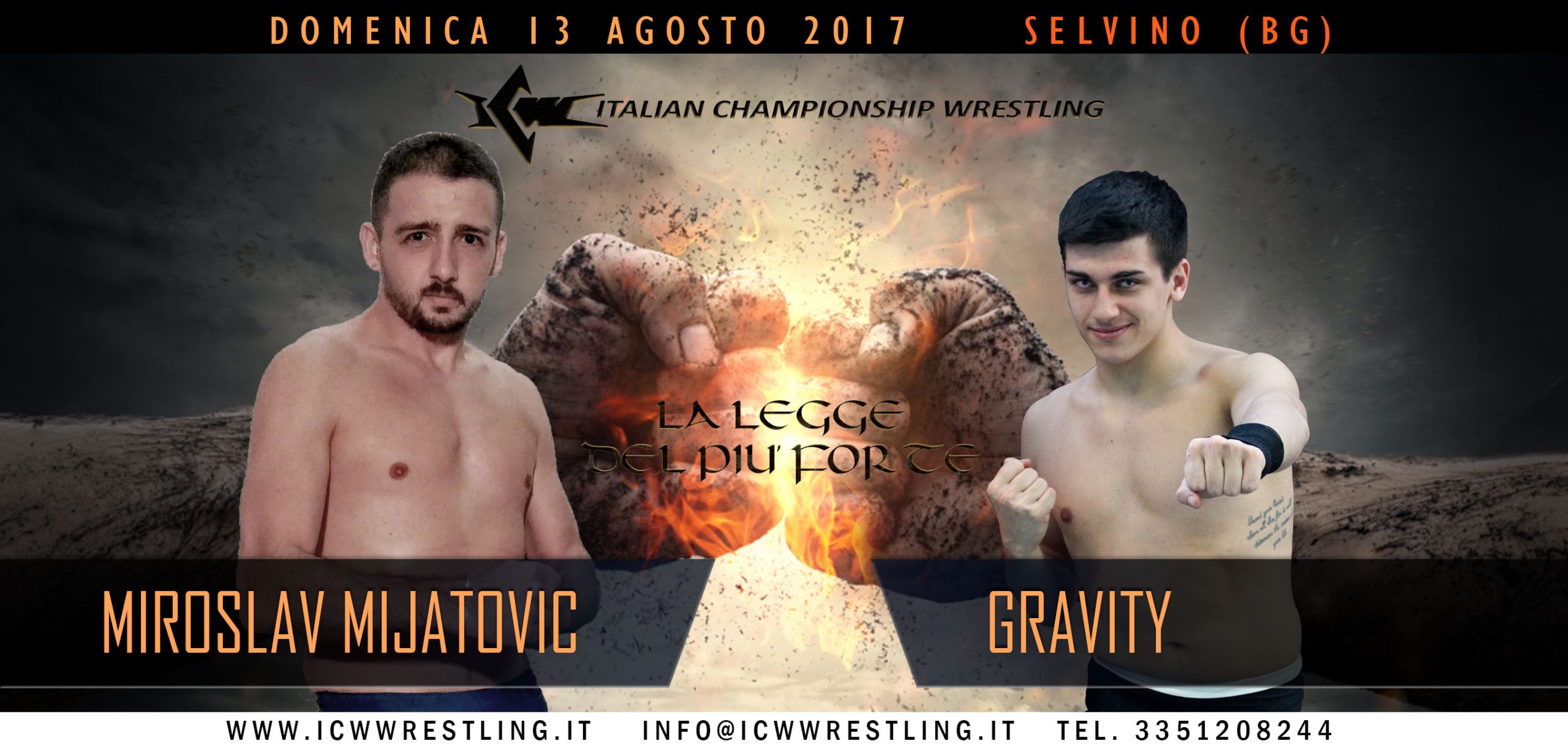 Gravity sfida Mijatovic a ICW La Legge del Più Forte!