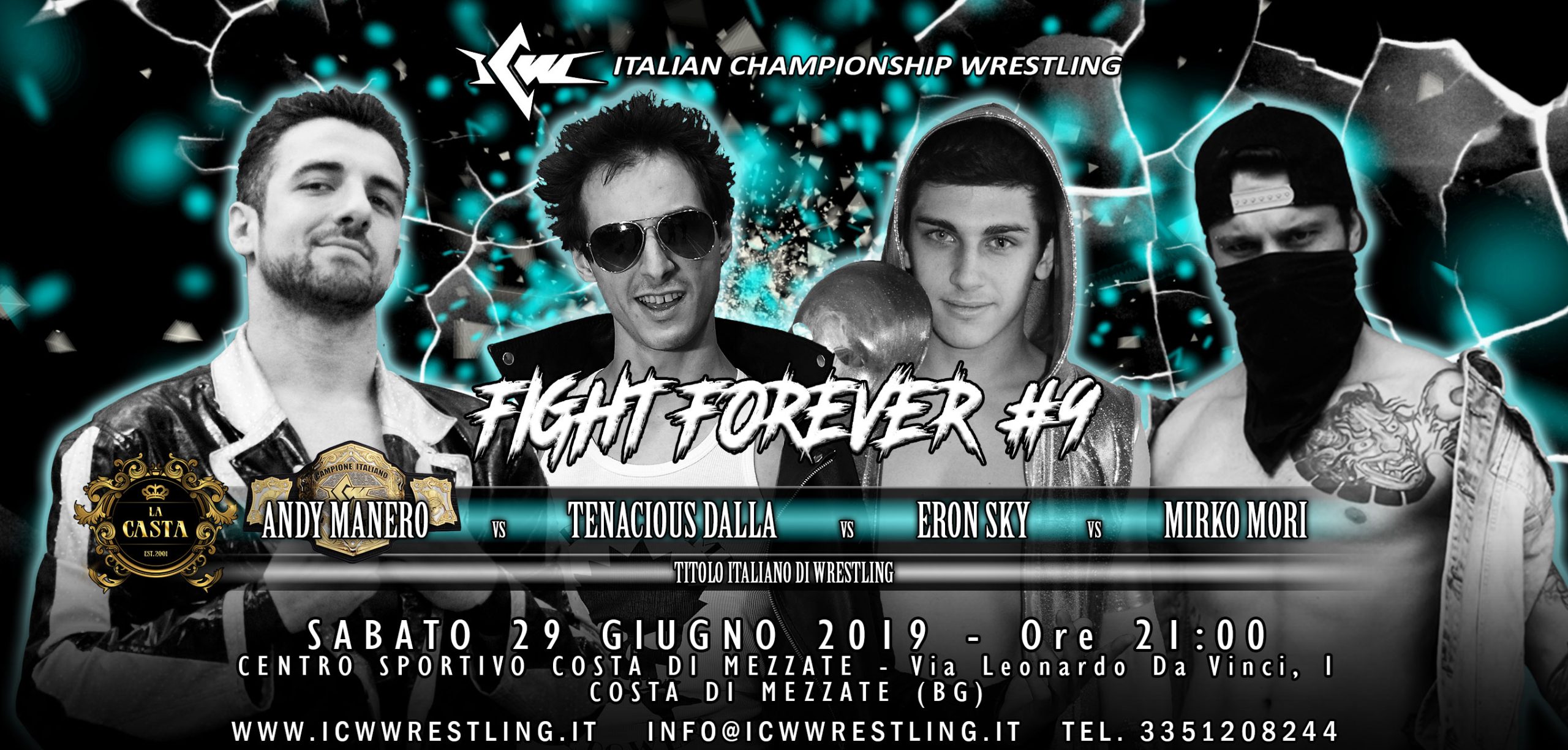 Titolo Italiano di Wrestling in palio in un Fatal Four Way a ICW Fight Forever #9!