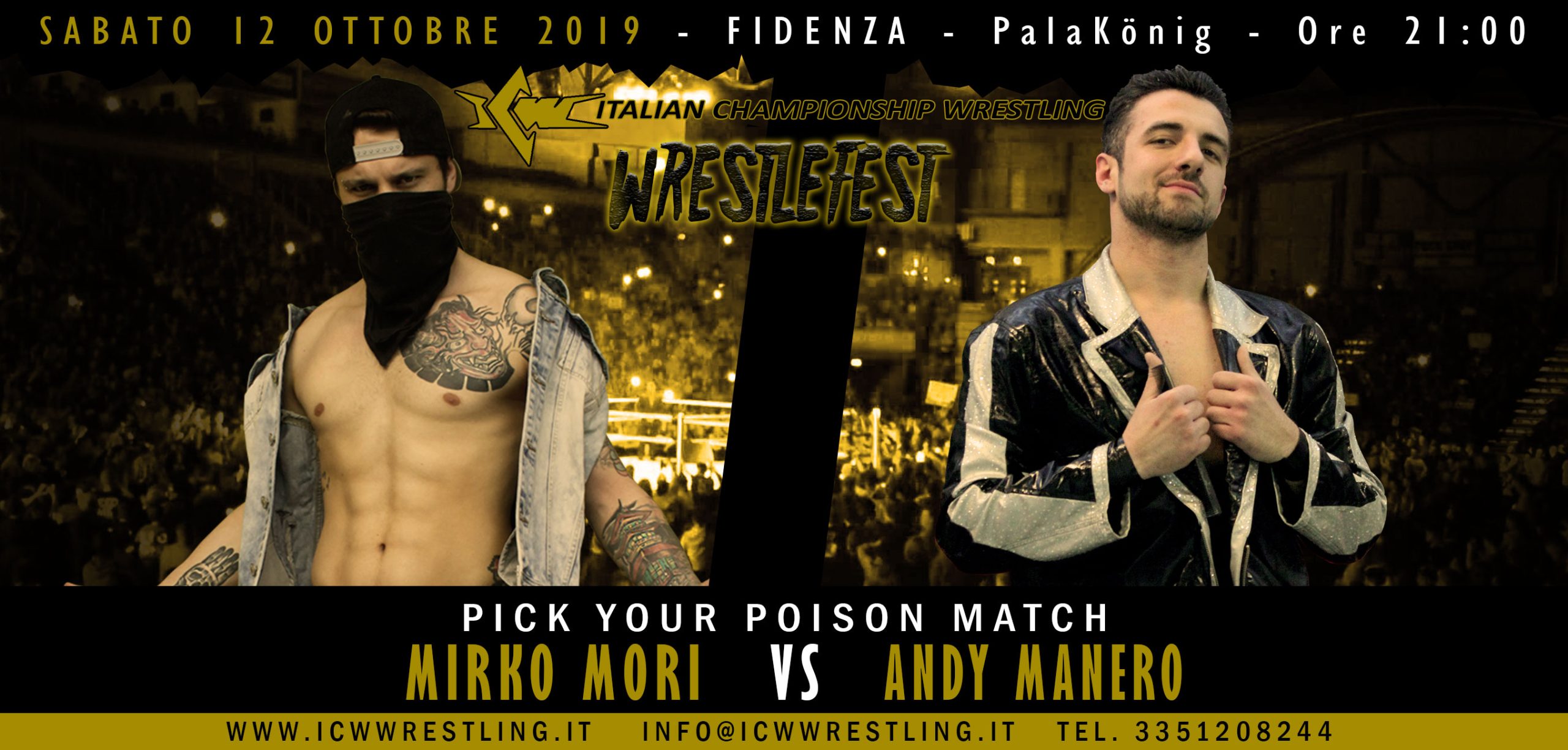 ICW WrestleFest: il 12 ottobre il Grande Wrestling arriva a Fidenza!