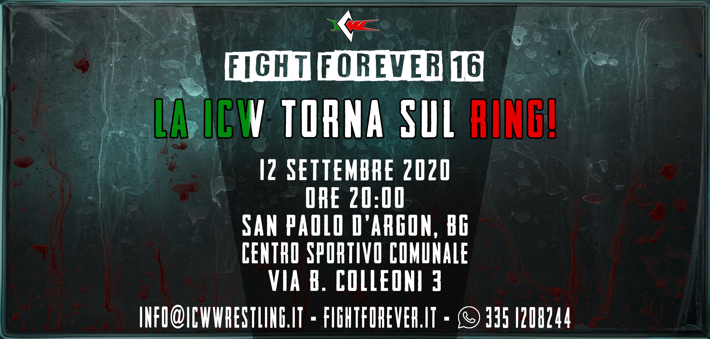 La ICW torna sul Ring sabato 12 settembre 2020!