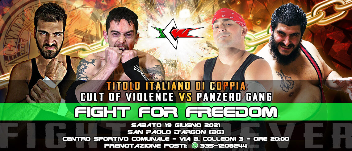 Cult of Violence vs Panzero Gang per i Titoli di Coppia a ICW Fight For Freedom!