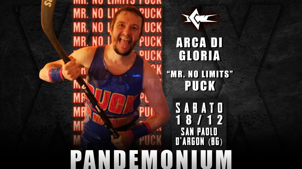 “Mr. No Limits” Puck introdotto nell’Arca di Gloria ICW a Pandemonium XIX!