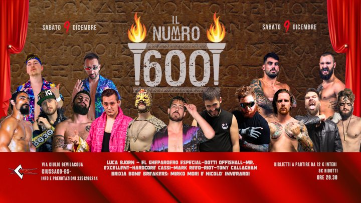 La ICW Wrestling taglia il traguardo dei Seicento Show il 9 dicembre a Gussago!