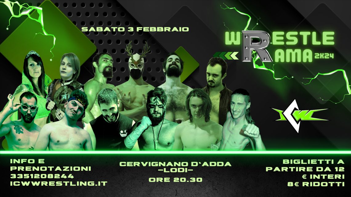 La ICW torna a Lodi il 3 febbraio con WrestleRama 2024! La ICW torna a Lodi il 3 febbraio con WrestleRama 2024!